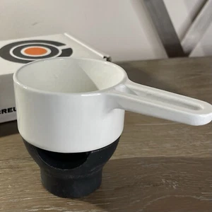 Vintage Le Creuset France Enameled Cast Iron Butter Warmer 6810 White NOS in Box - Picture 1 of 14