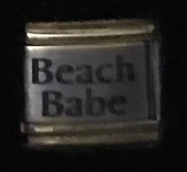 Beach Babe Laser Gold TRIM ITALIAN CHARM Link 9MM K2022BG4  - Image 1 of 1
