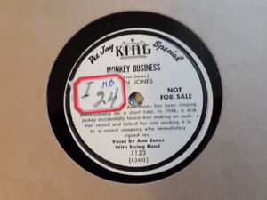 PROMO KING 78 RECORD/ANN JONES/I LOVE YOU MORE AS TIME GOES BY/MONKEY BUSINESS