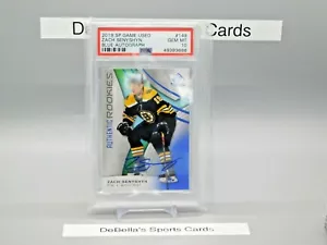 2019-20 Upper Deck SP Game Used Zach Senyshyn Rookie Auto BLUE PSA 10 GEM MT - Picture 1 of 2