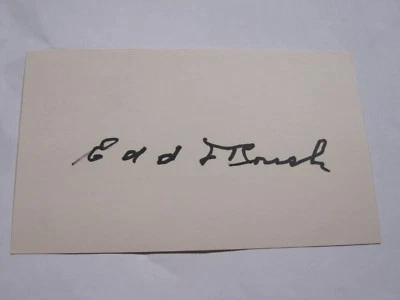 Edd Roush Autographed Index Card - Image 1 of 2