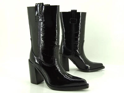 Botas De Vaquero Biker Bronx Mya Mae Talla 39 De Cuero Negros - Imagen 1 de 4