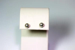 Preciosos pendientes de bola de plata esterlina de 5,84 mm - 6933 - Imagen 1 de 3