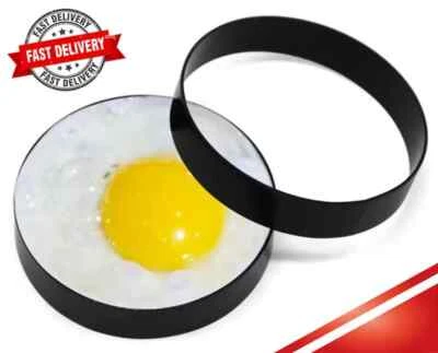 Non Stick Metal Egg Frying Rings | Round Mould | Pancake Egg Cooking Rings. - Image 1 of 3