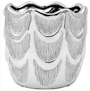 Silver Angel Wings Planter 13x14cm Indoor Plant Pot Houseplant Home Present Mum - Picture 1 of 3