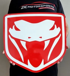 Dodge Viper Fangs Emblem Logo Steel Sign - Large 19" X 18" - Bild 1 von 5