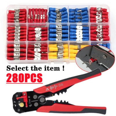 280PCS Assorted Insulated Electrical Wire Crimp Connectors Spade Terminals Kit - Image 1 of 4