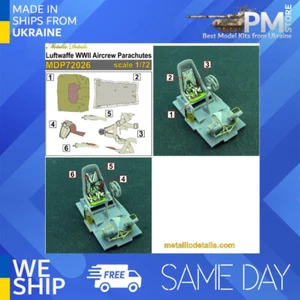 Metallic Details MDP72026 1/72 Luftwaffe WWII Aircrew Parachutes - Picture 1 of 4