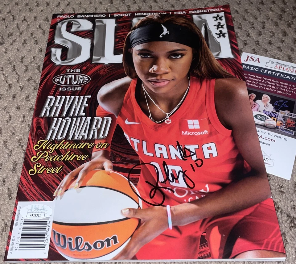 RHYNE HOWARD SIGNED SLAM MAGAZINE ATLANTA DREAM BASKETBALL JSA AUTOGRAPH WNBA - Image 1 of 1