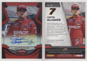 2016 Certified Certified Signatures Mirror Red /75 Justin Allgaier #JA Auto