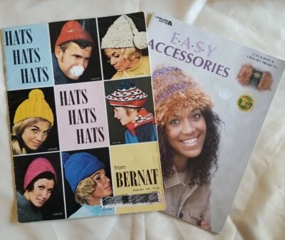 Easy Accessories Knit Crochet Pattern Booklet and HATS HATS HATS by Bernat  2 pc - Image 1 of 4