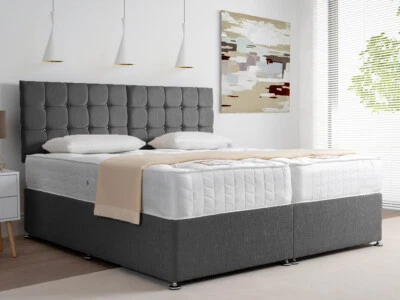Zip Link Divan Bed plush fabric Service accommodation