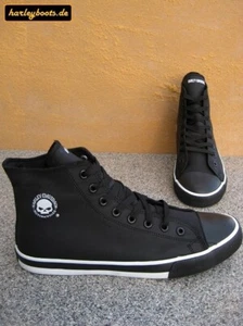 Zapatillas de motociclista Harley Davidson Baxter negras blancas de culto tallas 40 a 46 - Imagen 1 de 5