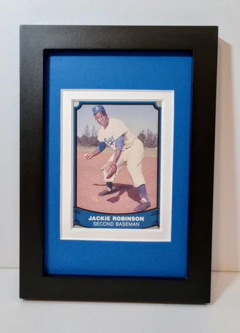 Jackie Robinson Brooklyn Dodgers Display Custom Framed Baseball Card Plaque Cover