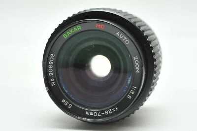 Sakar 28-70mm F3.5 MC Zoom Manual Focus Lens for Canon FD *Defective AS IS* - Image 1 of 3