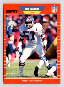 1989 Pro Set Card, #6 Tom Jackson, Denver Broncos Ring of Fame, Announcer ESPN - Picture 1 of 3