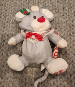 Peluche ANIMAL DE PELUCHE Juguete De Colección 1987 Fisher Price Puffalumps Gris Navidad - Imagen 1 de 1