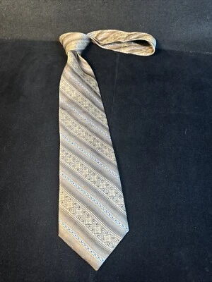 Corbata Meeting Street marrón X larga para hombre 100 % seda 62"x3,25" XL Foto 1 de 4