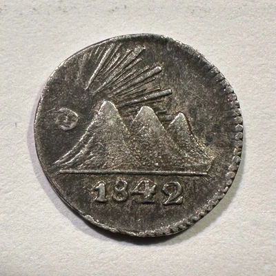 1842/37 Guatemala Central American Republic 1/4 Real Cuartillo Higher Grade Type - Image 1 of 2