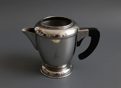 Pot à lait pour ensemble à Café Art Déco - Chrome et Bakélite - Vintage 1950 - Photo 1/4