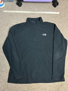 The North Face Womens 1/4 Zip Fleece Black Size XL Quarter Zip Fleeced Pullover - Picture 1 of 6