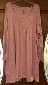 Camisón manga larga Croft and Barrow Plus para mujer talla 3X. Nuevo con etiquetas - Imagen 1 de 7