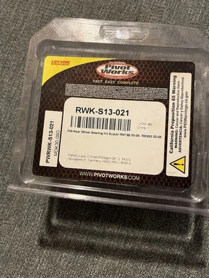 Kit de cojinete de rueda trasera Pivot Works Suzuki RM125 AndRM250 2000-2008 PWRK-S13-021 Foto 1 de 2