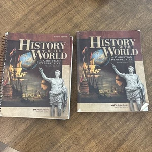 Lot 2 Abeka History of the World In Christian Perspective 4th & Teacher Edition - Picture 1 of 17