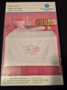 Martha Stewart Crafts~Makes One Embroidered Table Runner~16" x 72"~Sealed pkg - Picture 1 of 6
