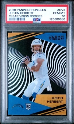 Panini Chronicles CVR 2020 #CV3 Justin Herbert Clear Vision Rookies PSA 10 Foto 1 de 2