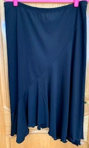 Mujeres Modern Soul Sólido Negro Línea A Falda Tirar Debajo de la Rodilla Talla: L - Imagen 1 de 3