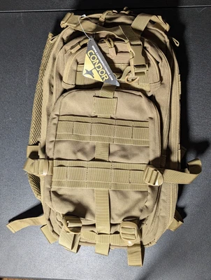 Condor 126 Compact Assault Pack 24L molle NEW coyote tan 18"H x 9"W x 9"D - Image 1 of 4