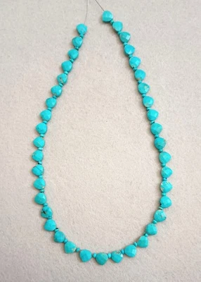 CUENTAS BRIOLETTE TRIANGULARES FACETADAS TURUOISE MEXICANA 7-8 MM - 15.5" - 5050E Foto 1 de 4