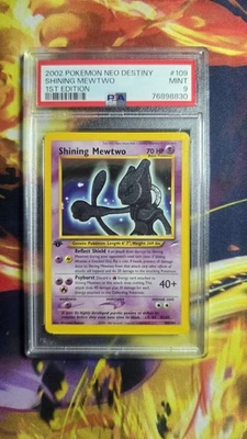 2002 POKEMON NEO DESTINY 1ª ED #109 SHINING MEWTWO PSA 9 - Imagem 1 de 3
