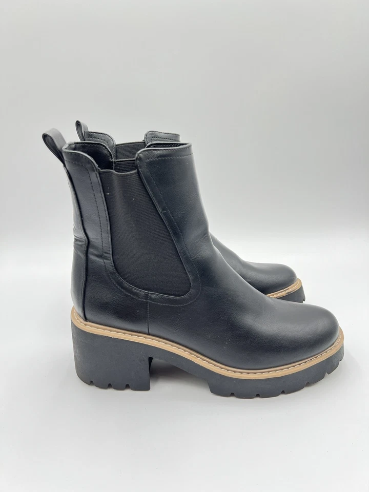 Botas Chelsea DV Dolce Vita Mujer Talla 9 Tattler Suela Plataforma Cuero Negro Foto 1 de 4
