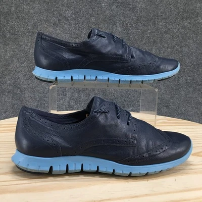 Cole Haan Zapatos Para Hombres 8 B Azul Marino Cuero Grand OS Punta de Ala Oxford Tenis Informales Foto 1 de 4