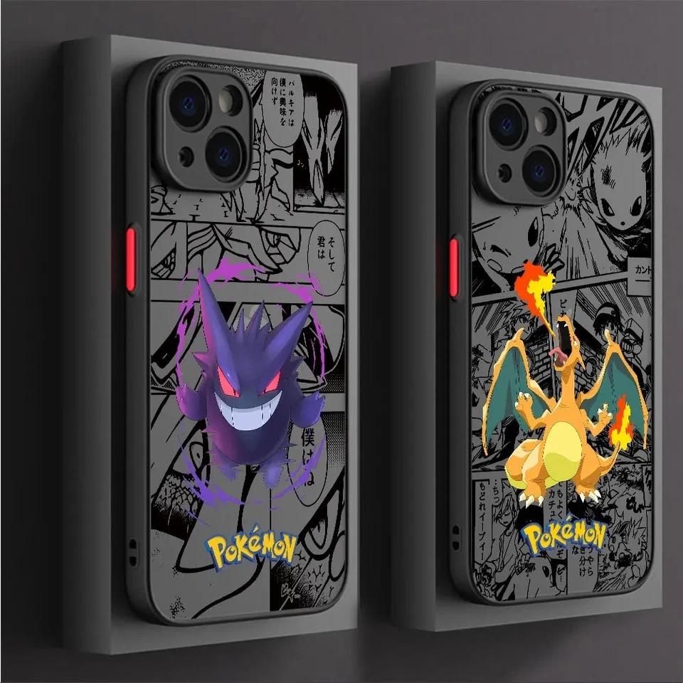 Funda de teléfono Anime Gengar Charizard para iPhone 15 14 13 12 11 Plus Mini Pro Max XS Foto 1 de 4