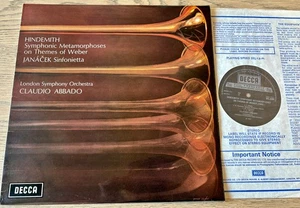 DECCA SXL 6398 NB HINDEMITH SYMPHONIC METAMORPHOSES LP ABBADO (1978) NM- ENGLAND - Bild 1 von 2