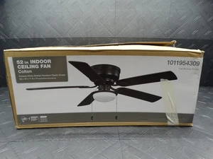 Hampton Bay Colton 52 in. Indoor Flat Bronze Low Profile Ceiling Fan 1011954309 - Picture 1 of 11