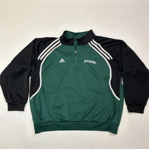 Vintage Michigan State Spartans Sweatshirt Herren Gr. XL 90s Y2K Adidas Zip - Bild 1 von 13