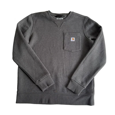 Sudadera para mujer Carhartt gris oscuro bolsillo calce relajado trabajo aire libre talla M 8/10 Foto 1 de 4
