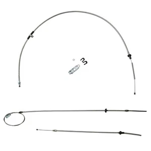 Parking Brake Cable Kit Complete Without Intermediate 1970-74 Cuda OE Steel - Picture 1 of 8
