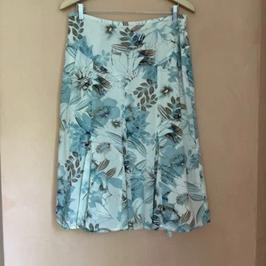 Joneswear Women’s Blue Cream Floral Skirt Sz 12 Fairycore Bohemian Cottage - Picture 1 of 14