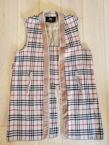 Vintage Burberry London Wool Nova Check Trench Liner Vest Long Excellent Conditi - Picture 1 of 10