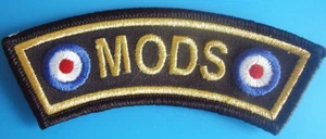 Mods Mod Target Shoulder/Arm Embroidered Patch Black And Gold - Picture 1 of 2