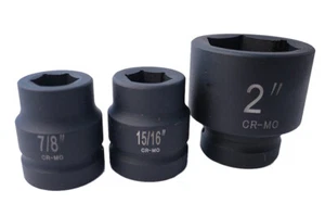 1in. 1 Inch Dr. 6PT Cr-Mo Impact Socket Imperial SAE Individual:13/16"-2" - Picture 1 of 3