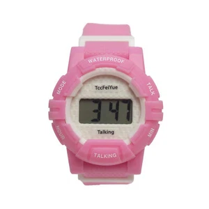 RELOJ ALARMA PARLANTE Sonido VOZ HUMANA Alta Claro Inglés Niñas Con Discapacidad Visual - Imagen 1 de 8