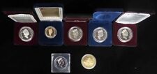 1972 - 2000 (5) CANADA SILVER DOLLAR PROOF COINS + 2 GOLD TONED COLLECTION 
