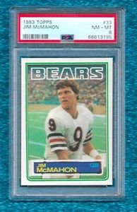 1983 TOPPS #33 JIM McMAHON PSA 8 NM-MINT ROOKIE RC CHICAGO BEARS BYU - Picture 1 of 1
