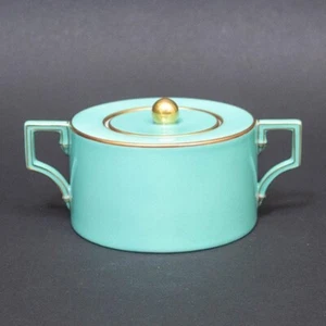 Richard Ginori Amadeus Jarder Green Sugar Bowl Antico Doccia Italy - Picture 1 of 4
